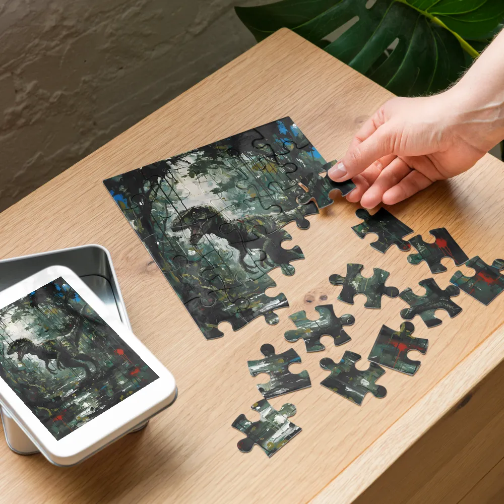 Jungle Raptor 
 Jigsaw Puzzle in Tin Box