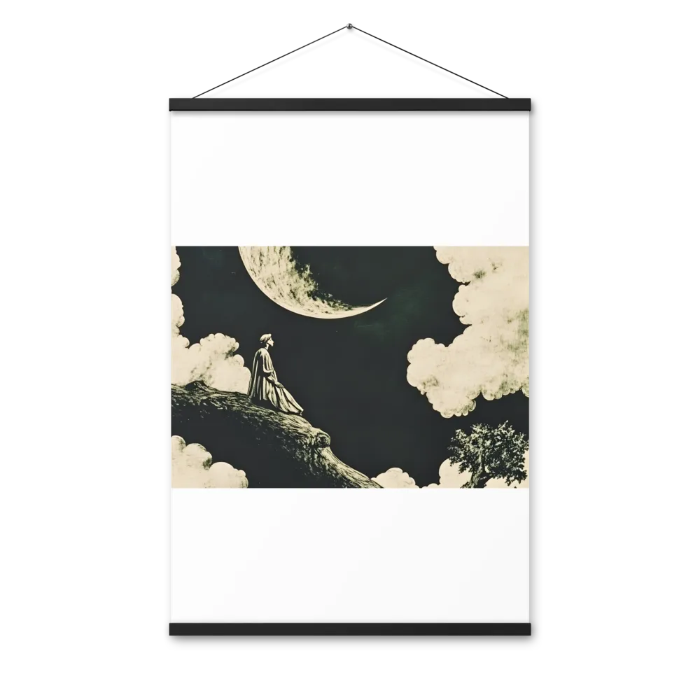 Whispers of the Moon | Poster With Black Wood Hanger | 24″×36″