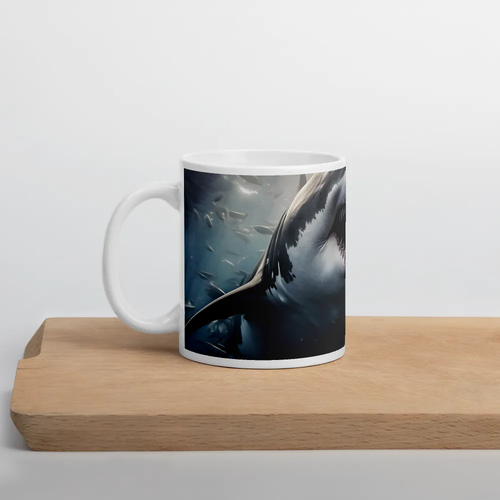 The Apex Predator: An Underwater Encounter | Mug with White inside | 11 oz