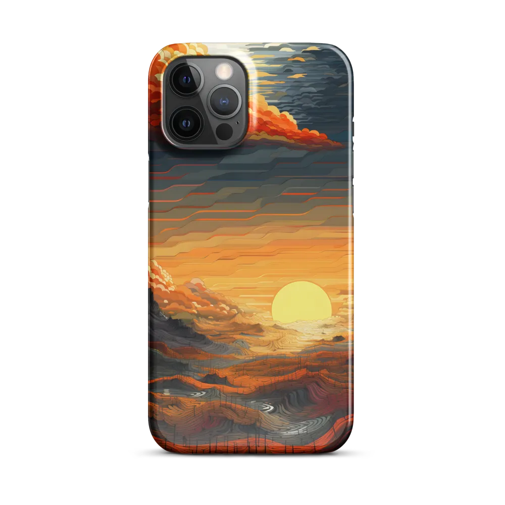 Ethereal Sunset: A Serene Landscape in Flowing Forms