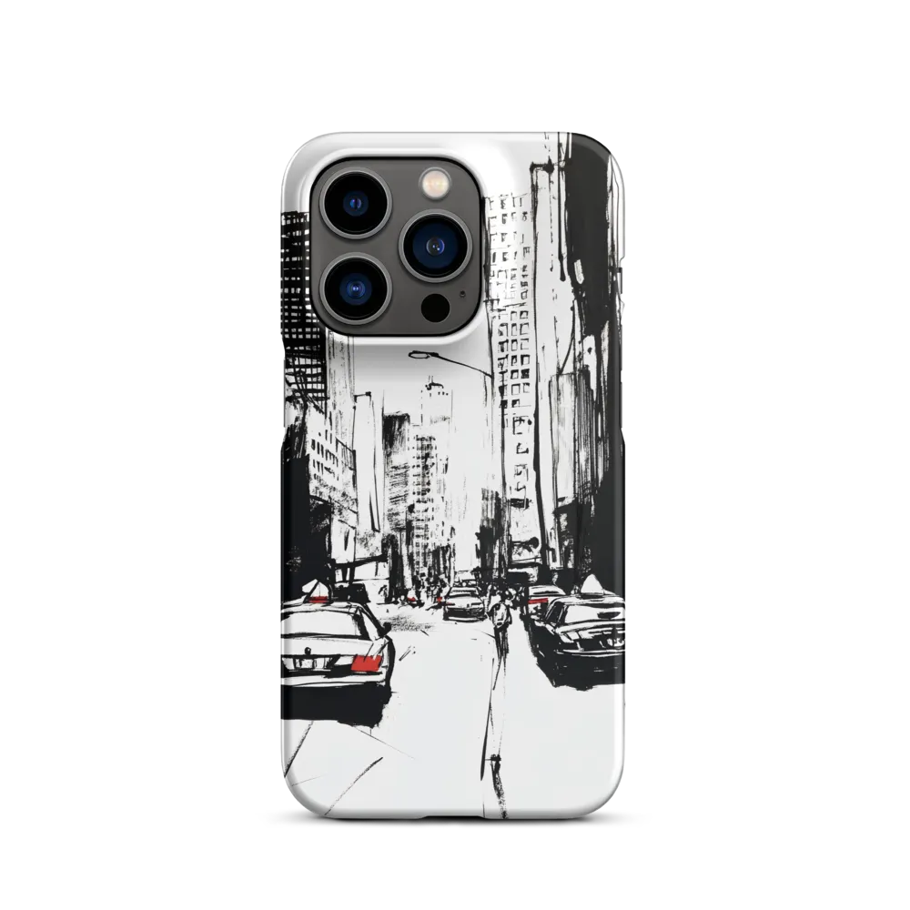Urban Pulse: A Monochromatic Journey | Phone Case |  14 Pro | Snap Case | Matte