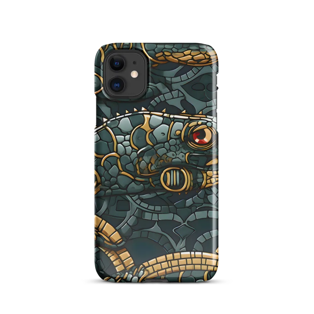 Reptilian Elegance: A Digital Art Nouveau Tapestry