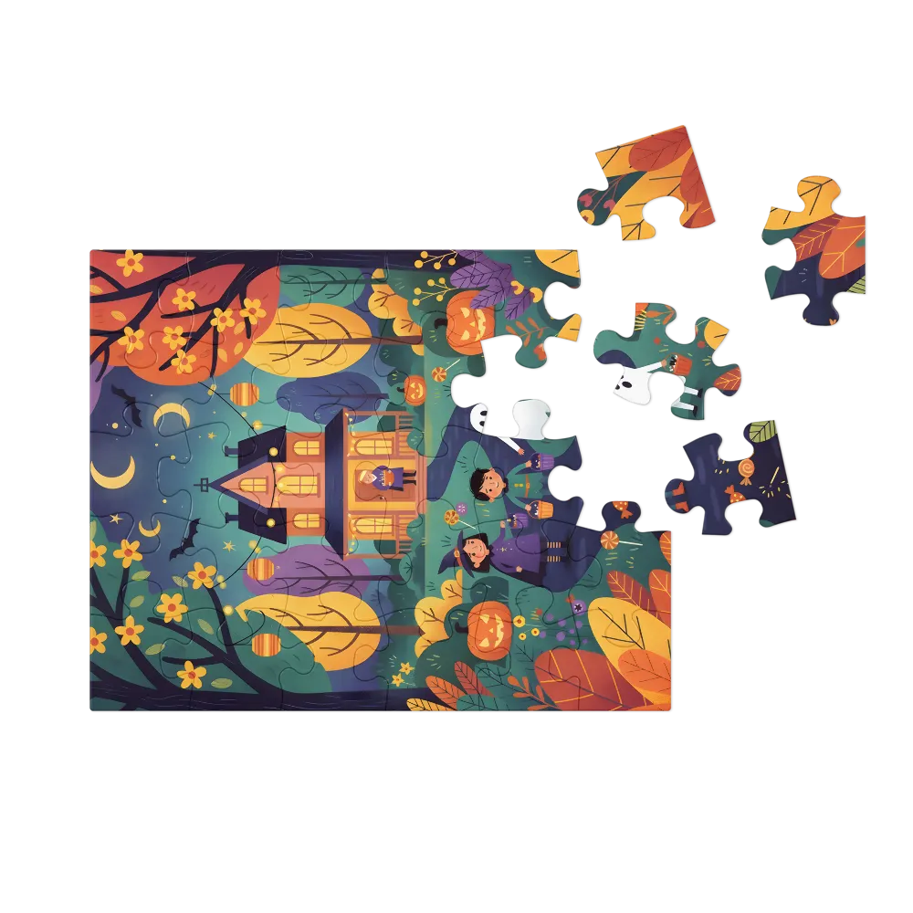 Trick‑or‑Treat Night 
 Jigsaw Puzzle in Tin Box