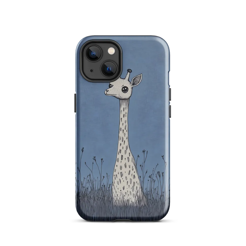 Whimsical Giraffe in Blue