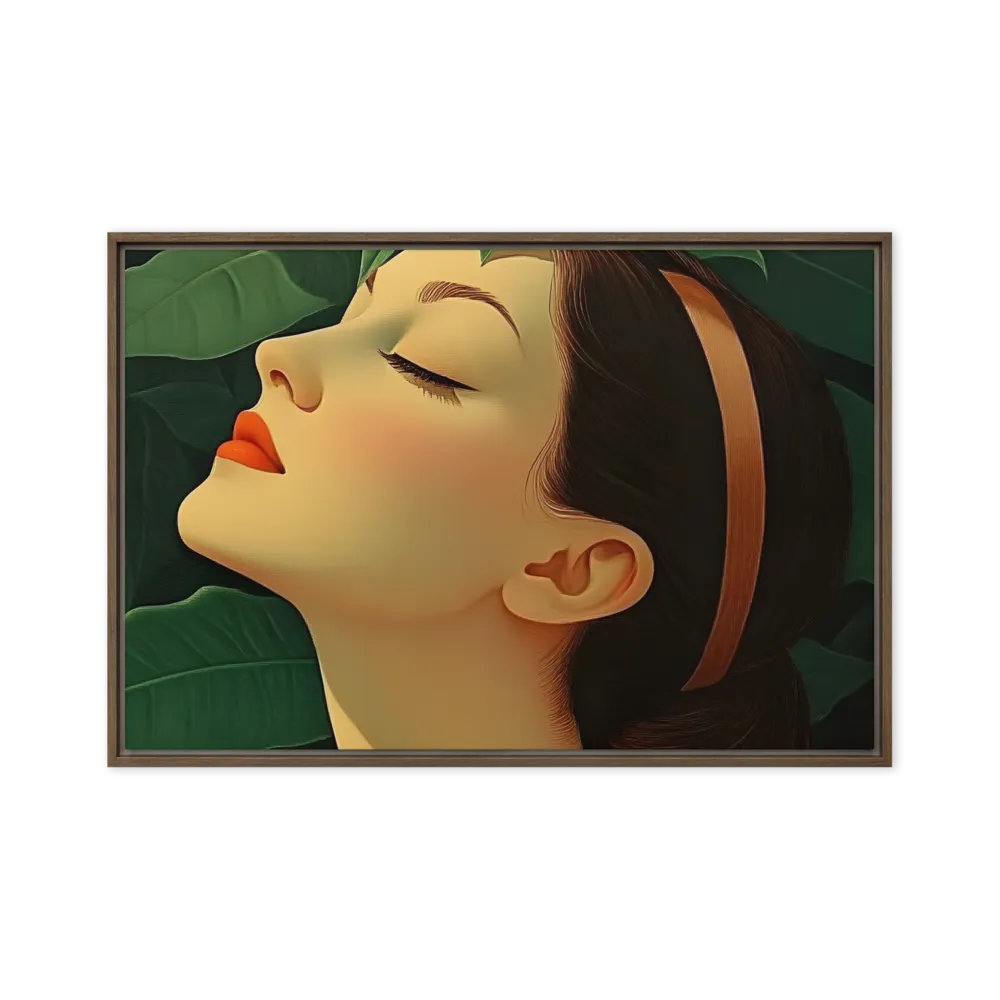 Serenity in Bloom | Canvas with Brown Frame | 20″×30″