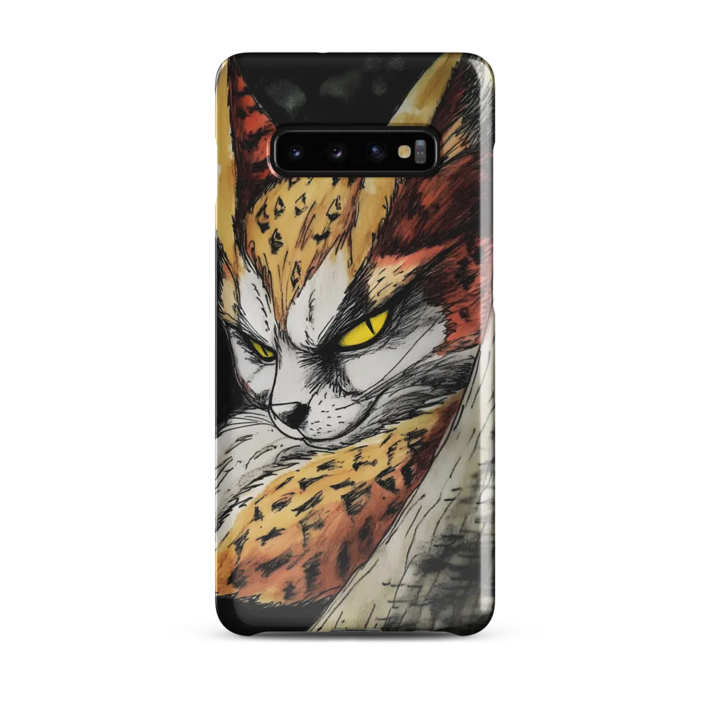 Fierce Gaze of the Wild Cat | Phone Case |  S10 Plus | Snap Case | Glossy