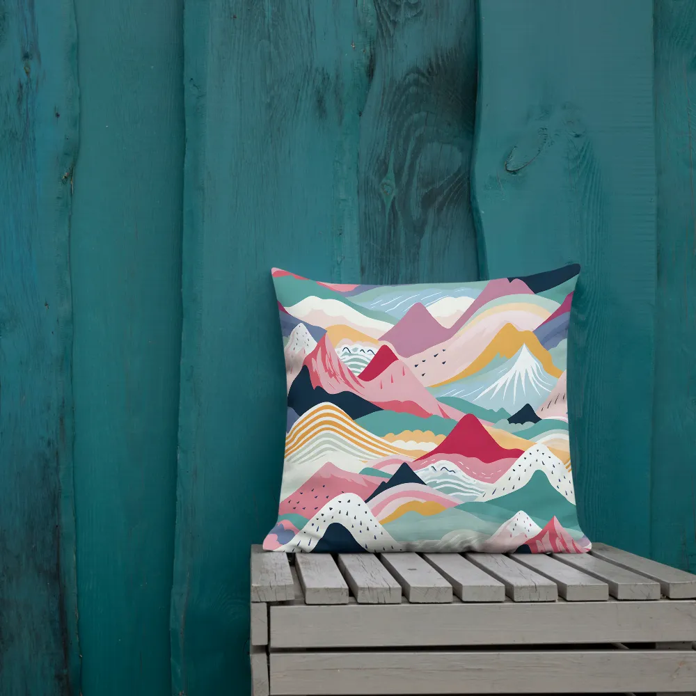 Harmonious Mountain Waves | Pillow | 18″×18″