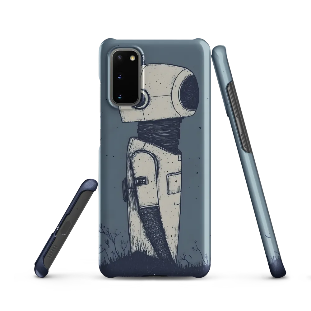 Contemplative Robot in a Barren Landscape | Phone Case |  S20 | Snap Case | Matte