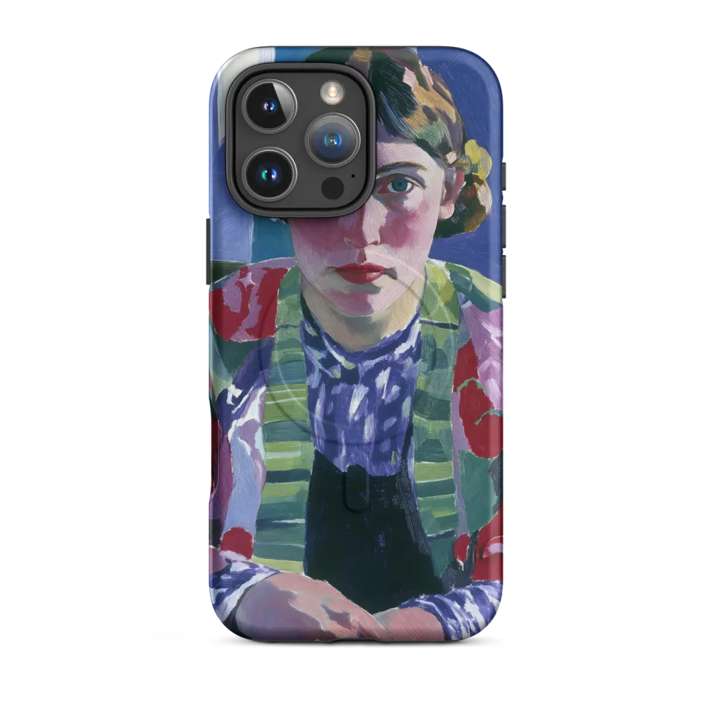 Vibrant Gaze: A Modernist Portrait