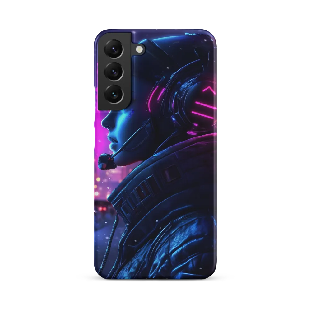 Dystopian Elegance: Cyberpunk Figure in Neon