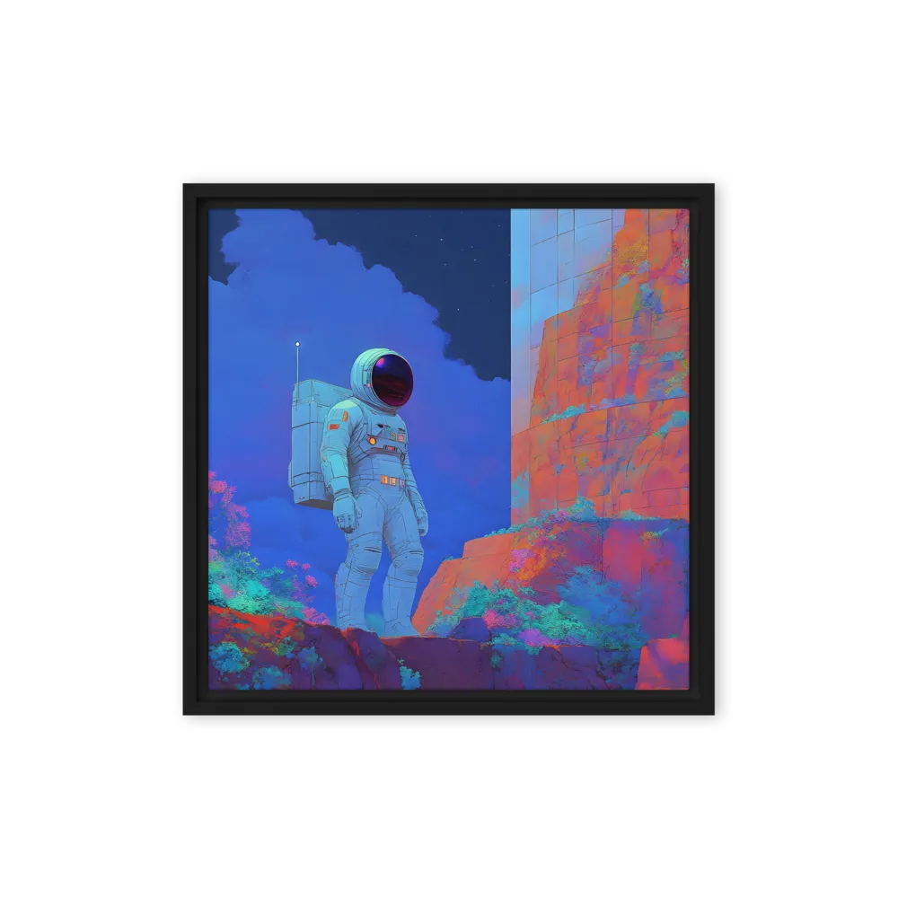 Interstellar Reflections | Canvas with Black Frame | 16″×16″