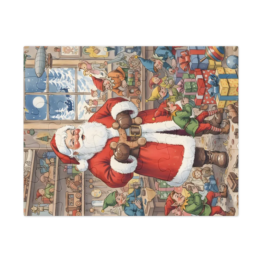 Santa's Workshop 
 Jigsaw Puzzle in Tin Box