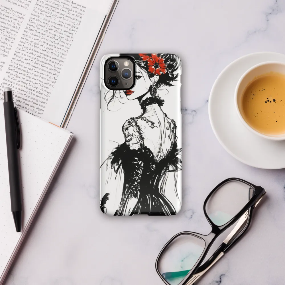 Elegance in Black and Red | Phone Case |  11 Pro Max | Snap Case | Glossy