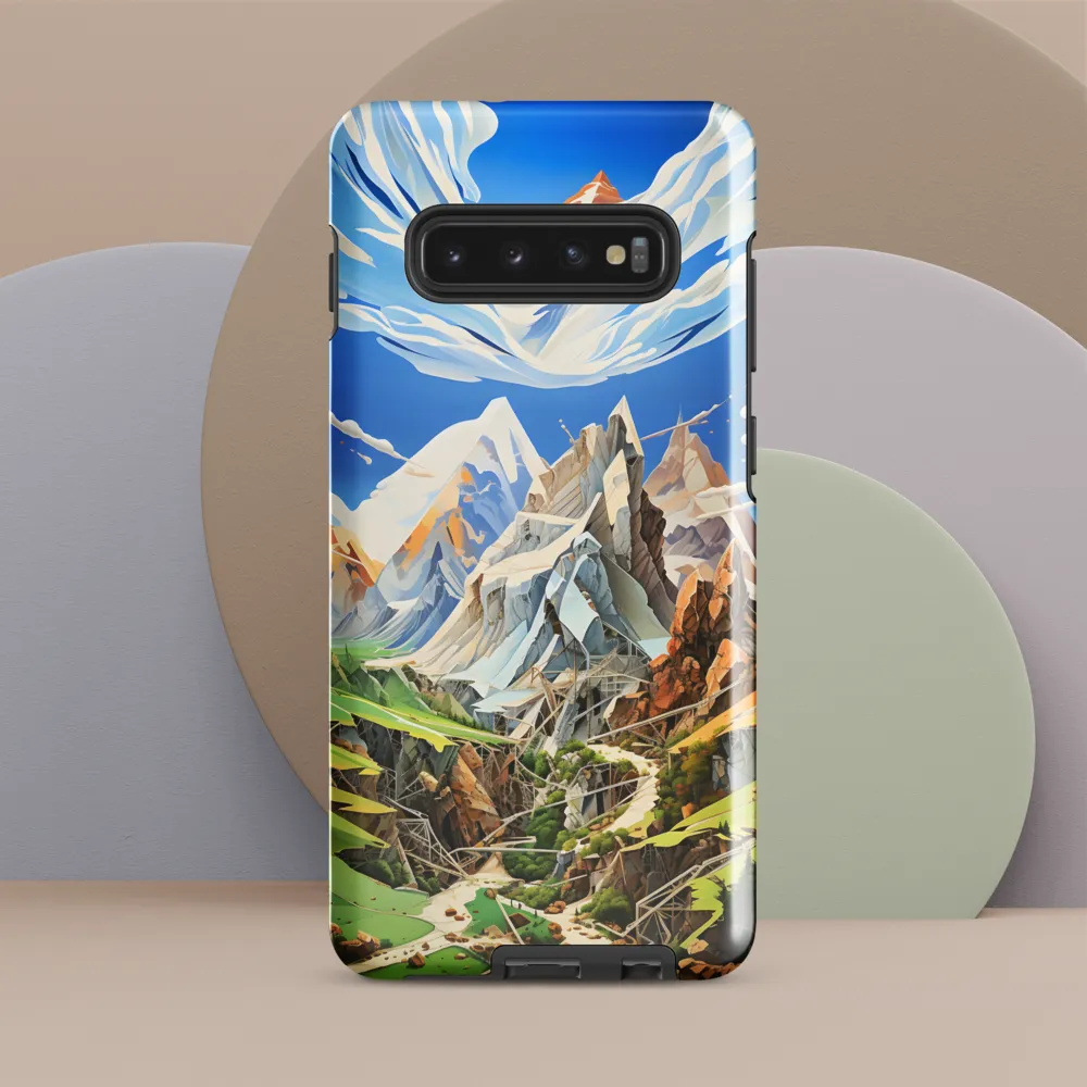 Geometric Symphony of Nature | Phone Case |  S10 Plus | Tough Case | Glossy