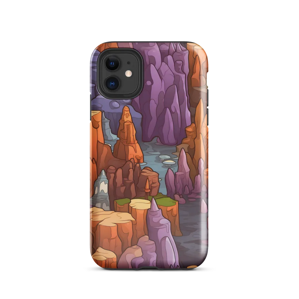 Vibrant Rockscape: A Digital Odyssey | Phone Case |  11 | Tough Case | Glossy