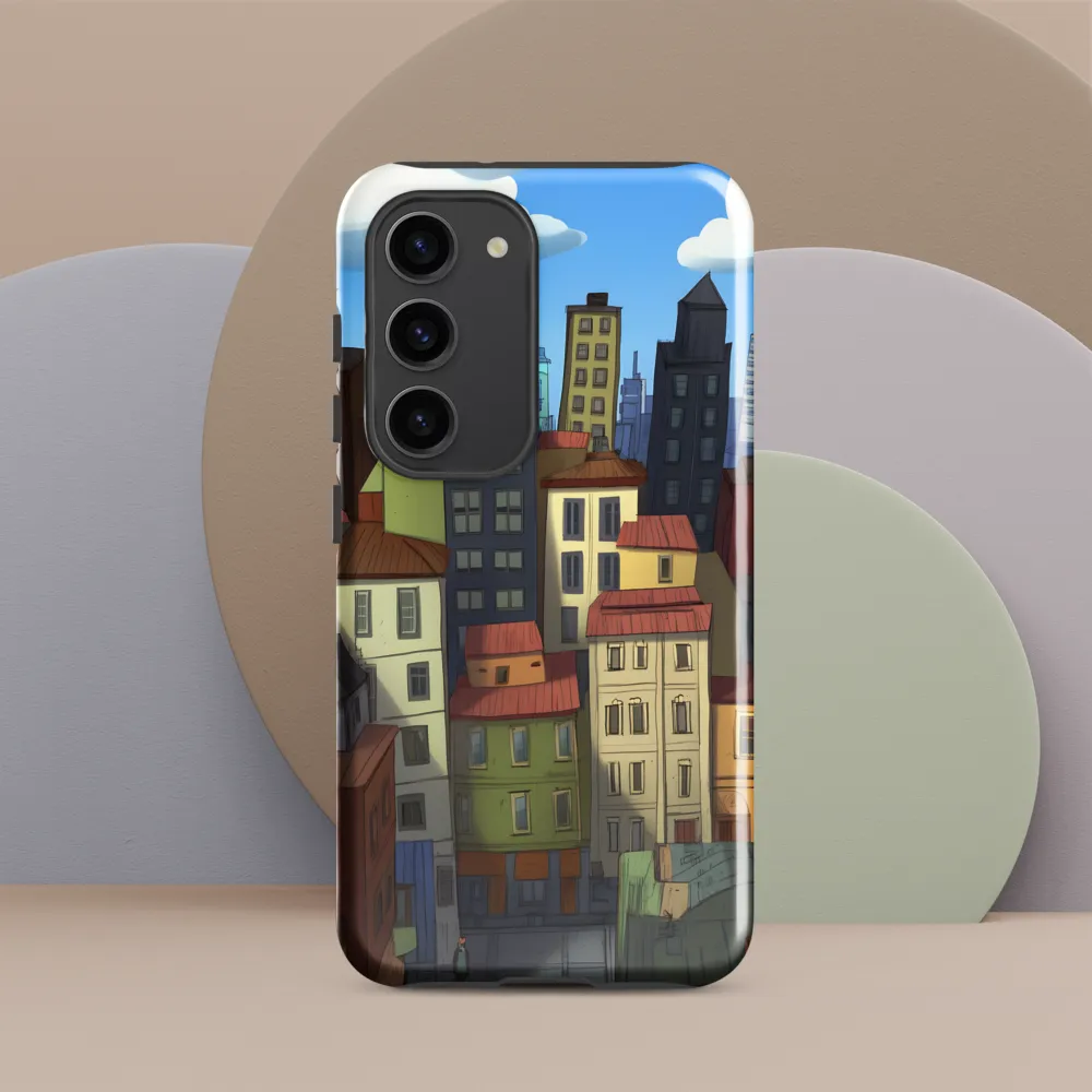 Urban Symphony: A Colorful Cityscape | Phone Case |  S23 | Tough Case | Glossy