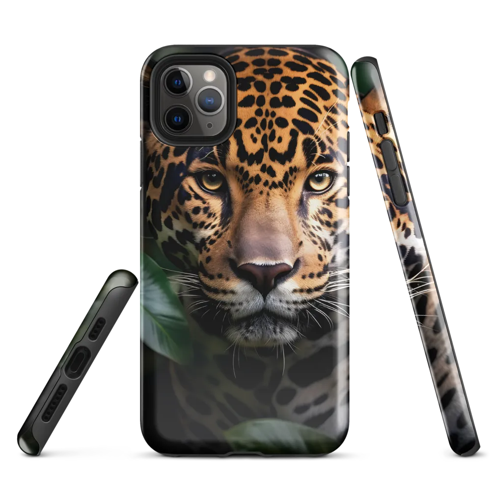 The Intensity of Nature: A Jaguar’s Gaze | Phone Case |  11 Pro Max | Tough Case | Glossy