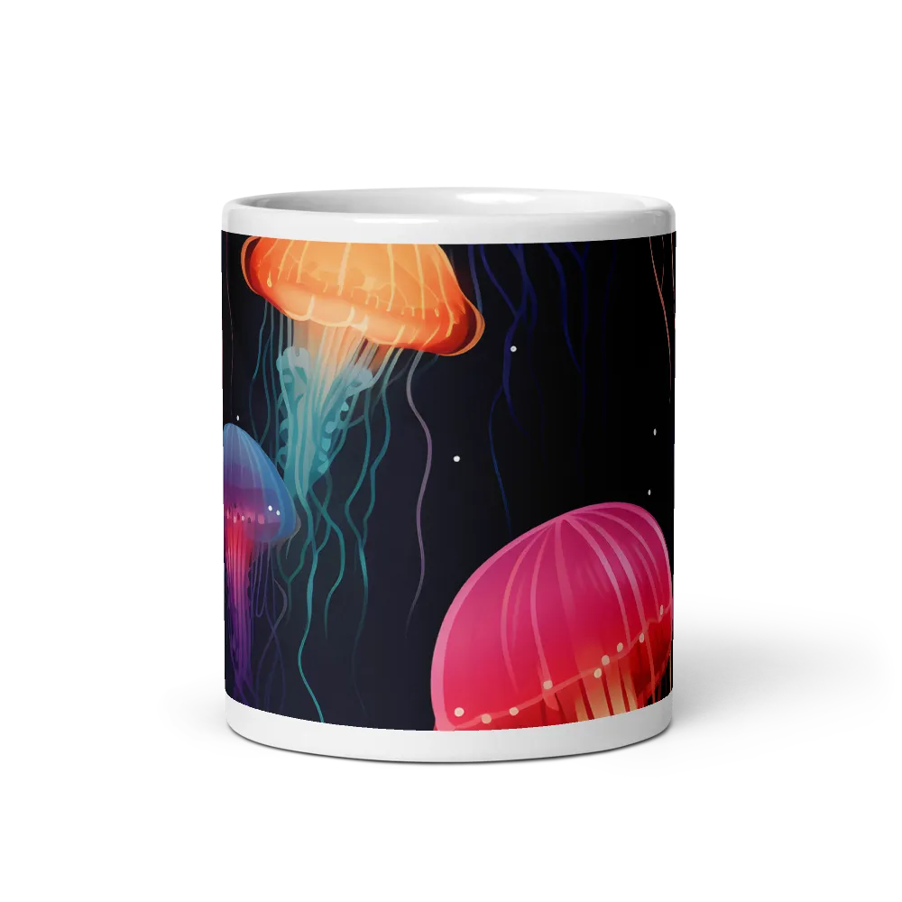 Ethereal Dance of Jellyfish | Mug with White inside | 11 oz