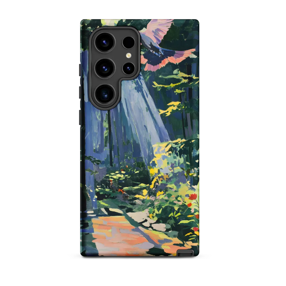 Flight of Light: A Serene Forest | Phone Case |  S24 Ultra | Tough Case | Matte