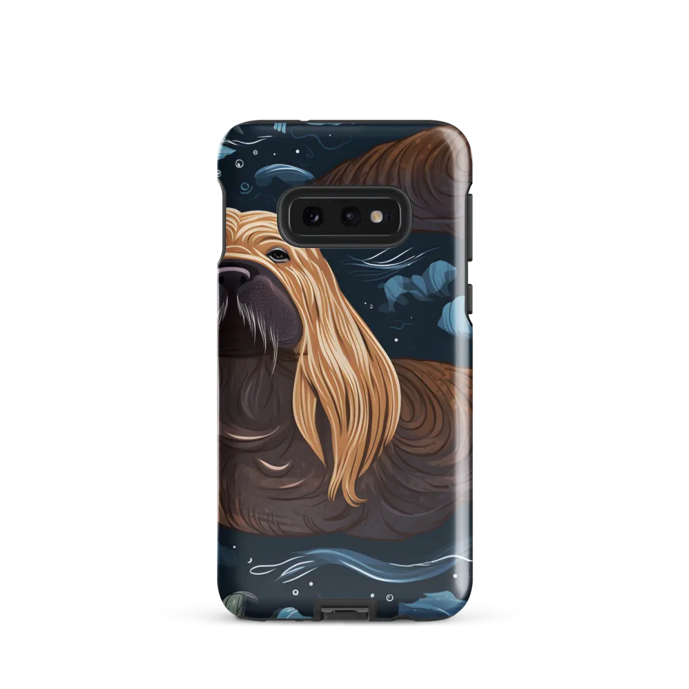 Whimsical Walruses in Deep Blue