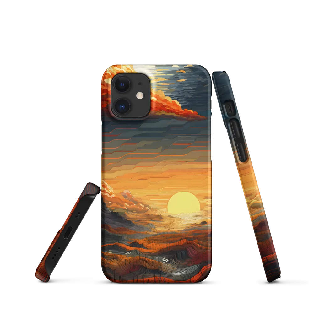 Ethereal Sunset: A Serene Landscape in Flowing Forms