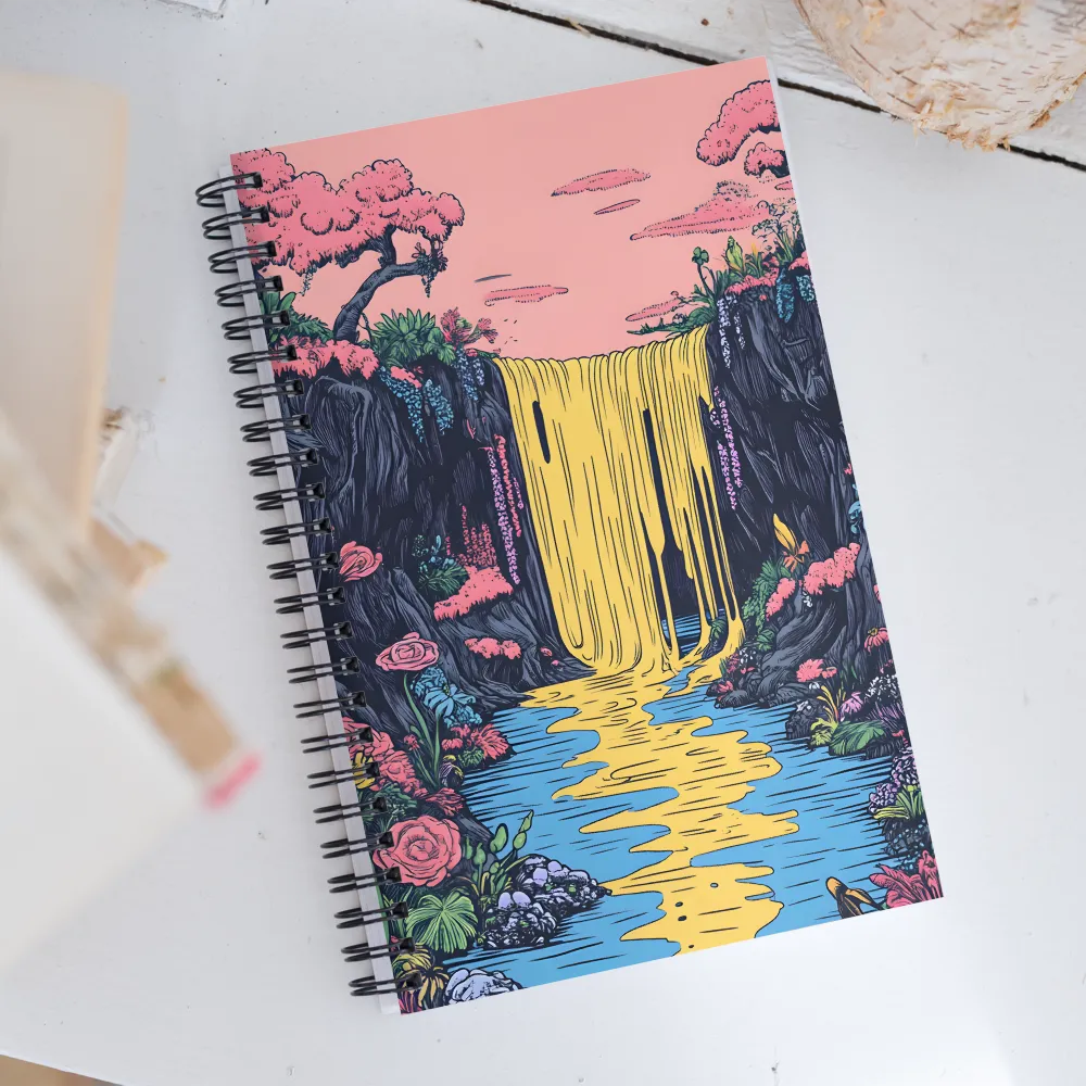 Ethereal Cascade of Blossoms | Spiral Notebook