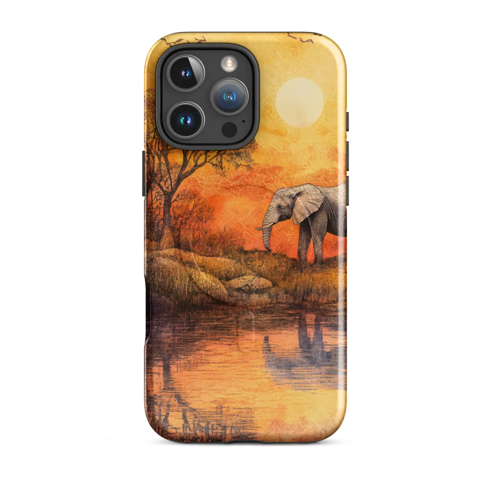 Elephant's Serenity at Dusk