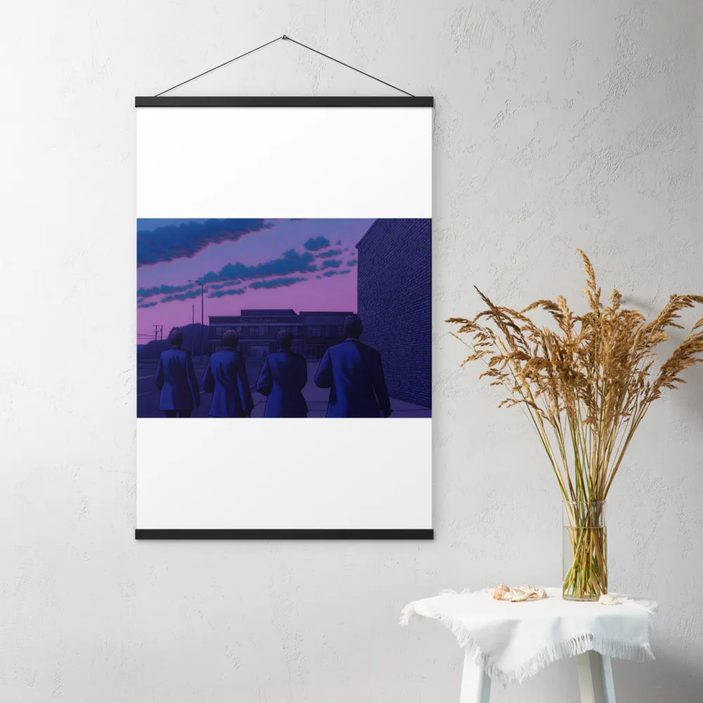 The Twilight Stroll | Poster With Black Wood Hanger | 24″×36″
