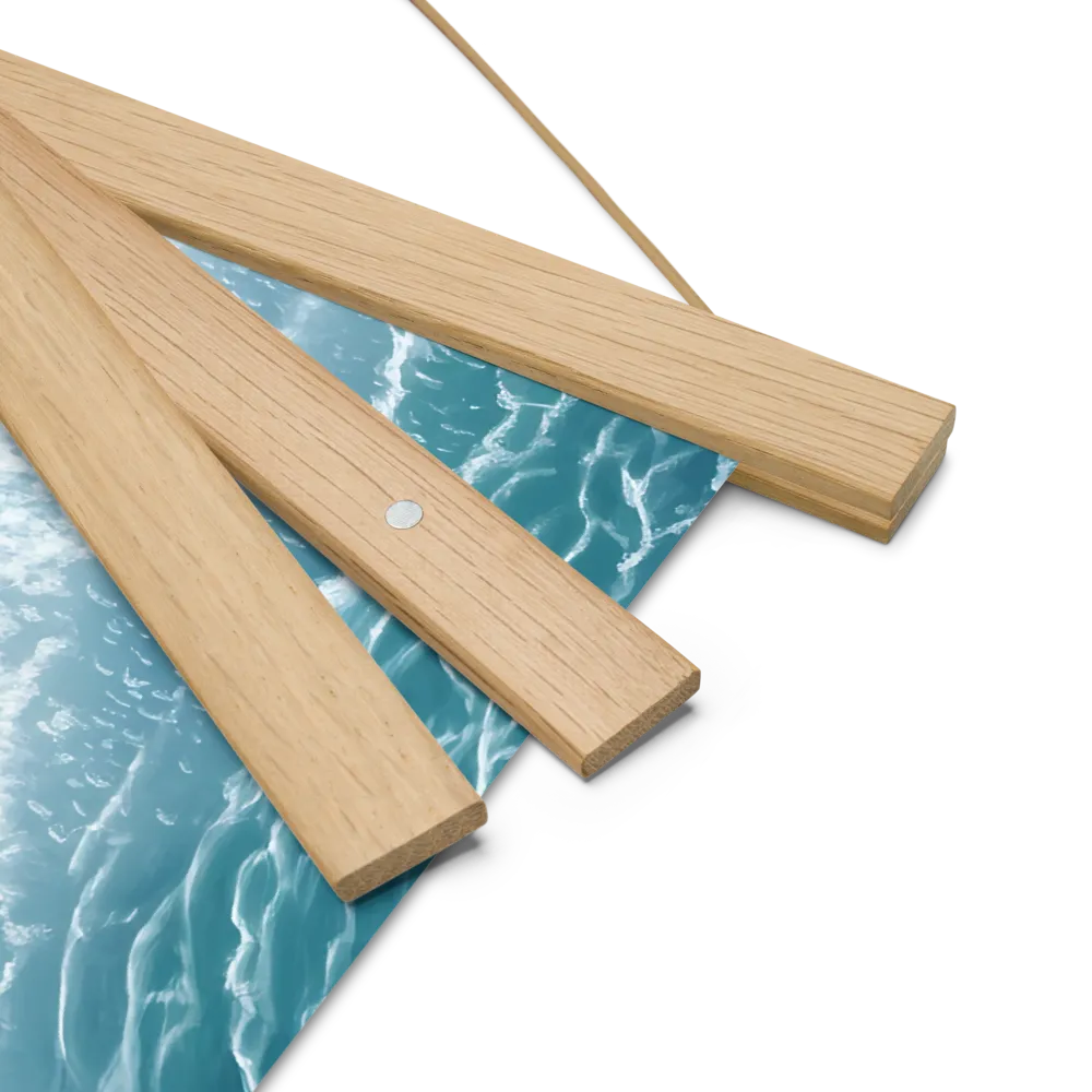 Serenity by the Shore | Poster With Oak Wood Hanger | 14″×14″