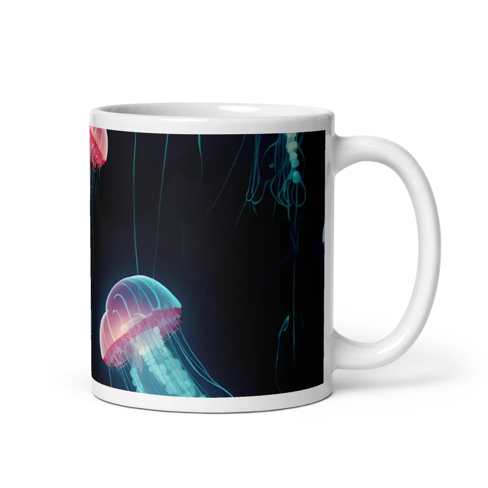 Ethereal Dance of Jellyfish | Mug with White inside | 11 oz