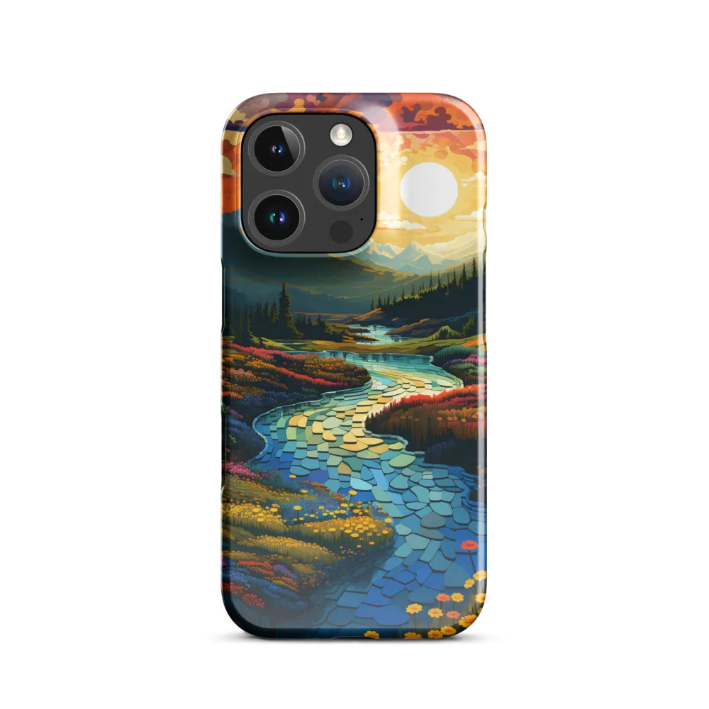 Serenity in Sunset: A Winding River's Embrace | Phone Case |  16 Pro | Snap Case | Glossy