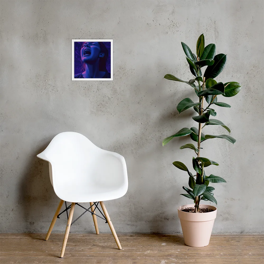 Echoes of Anguish | Poster with White Frame | 12″×12″