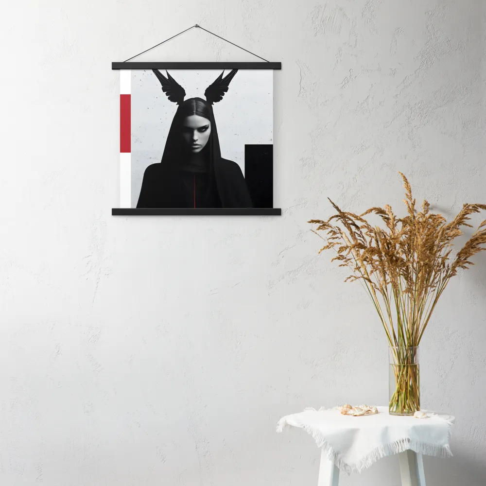 Whispers of Darkness | Poster With Black Wood Hanger | 18″×18″