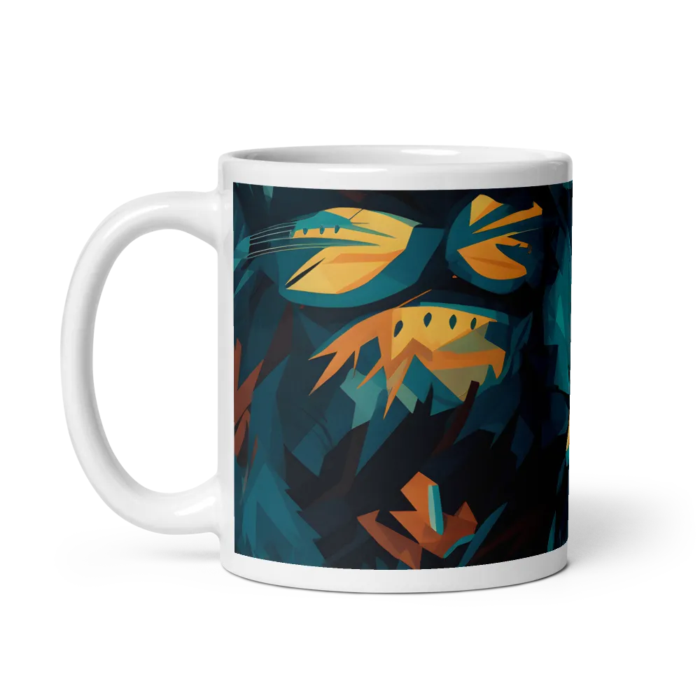 Wild Fusion: The Abstract Wolf | Mug with White inside | 11 oz