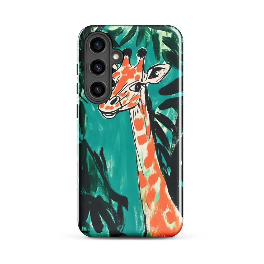 Curious Giraffe in Lush Greenery | Phone Case |  S24 Plus | Tough Case | Glossy