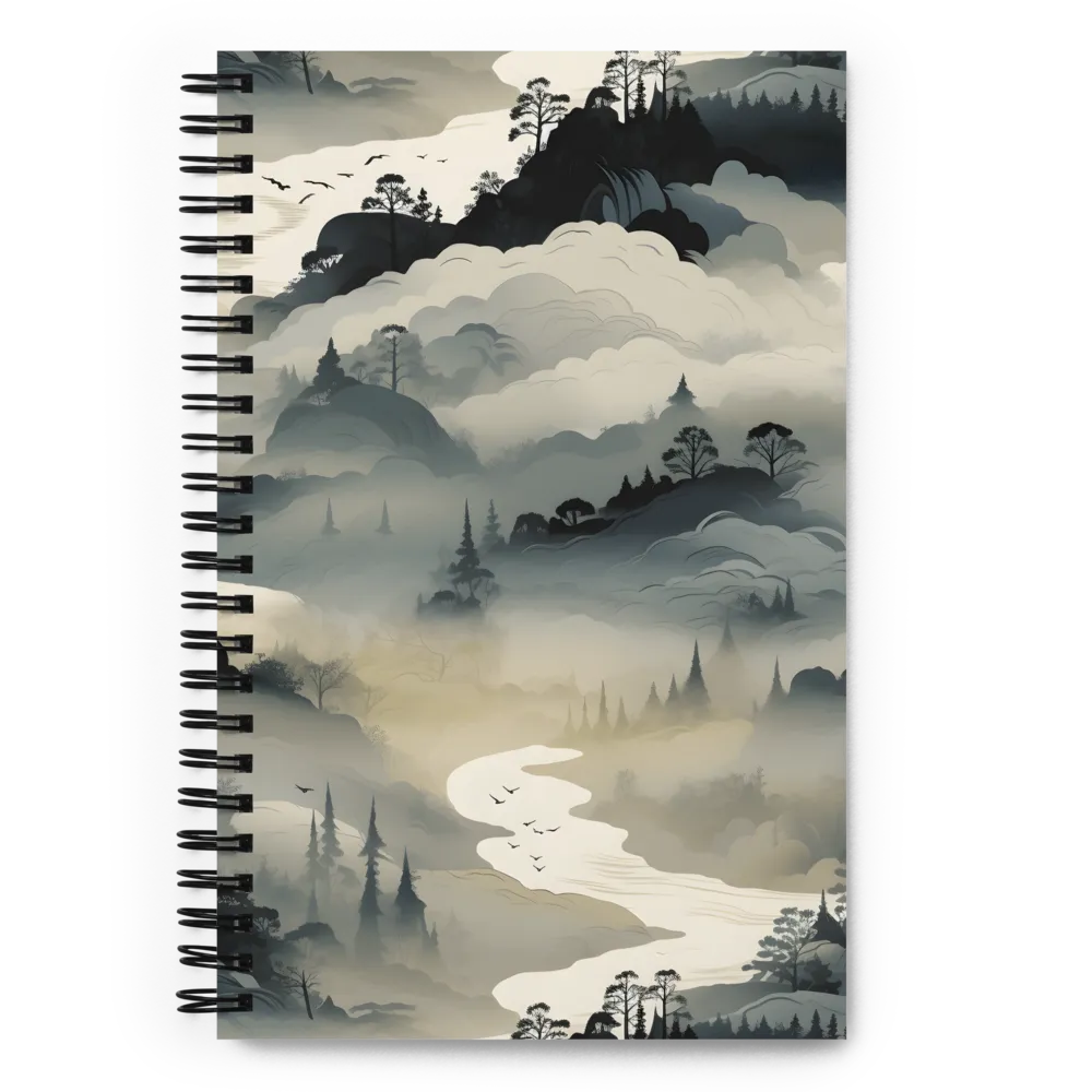 Whispers of the Misty Landscape | Spiral Notebook