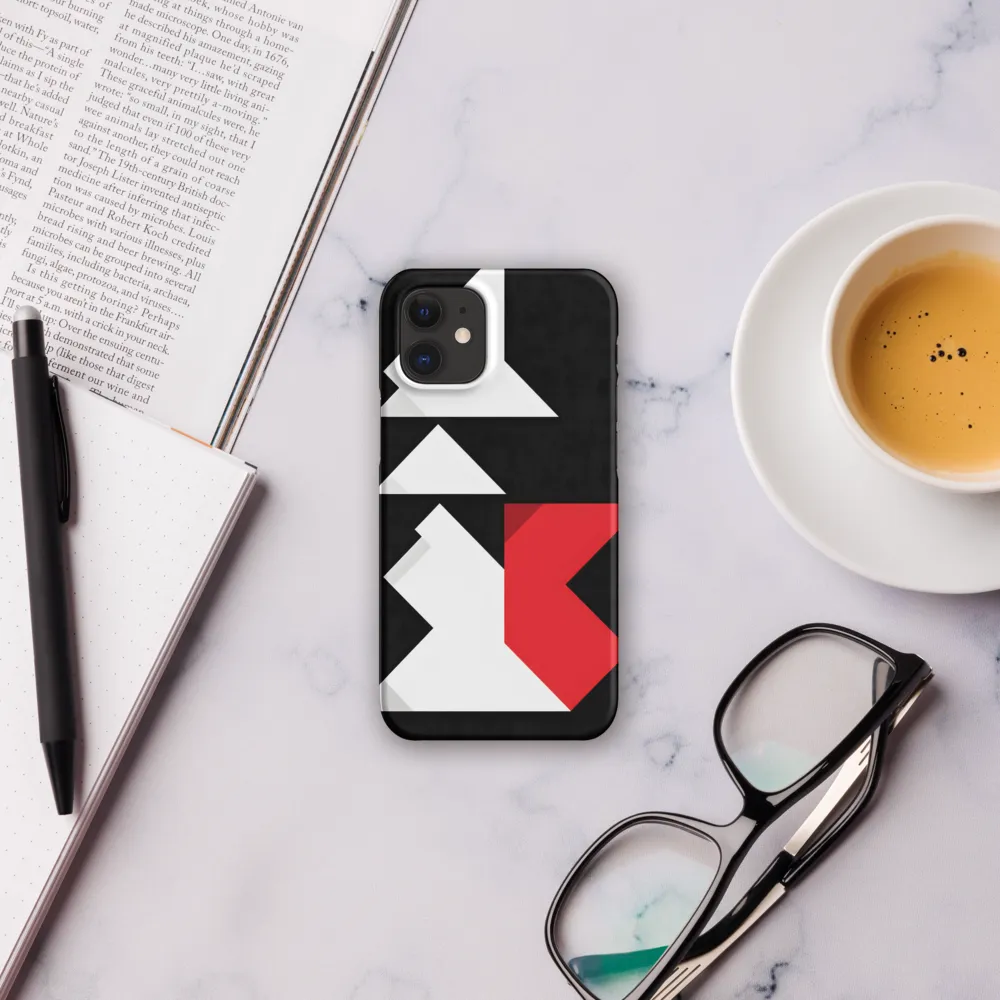 Geometric Symphony in Contrast | Phone Case |  12 Mini | Snap Case | Matte
