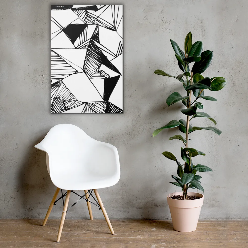 Dynamic Geometry in Ink | Canvas | 24″×36″