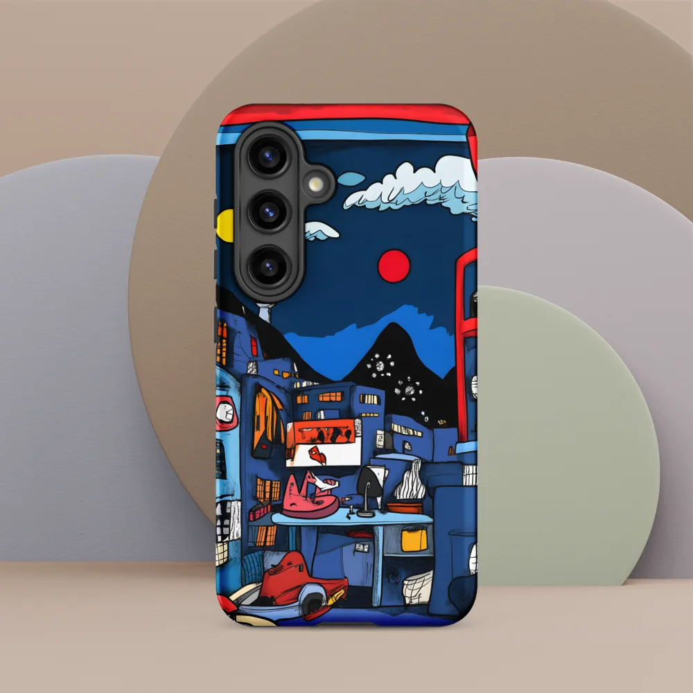 Whimsical Cityscape at Night
