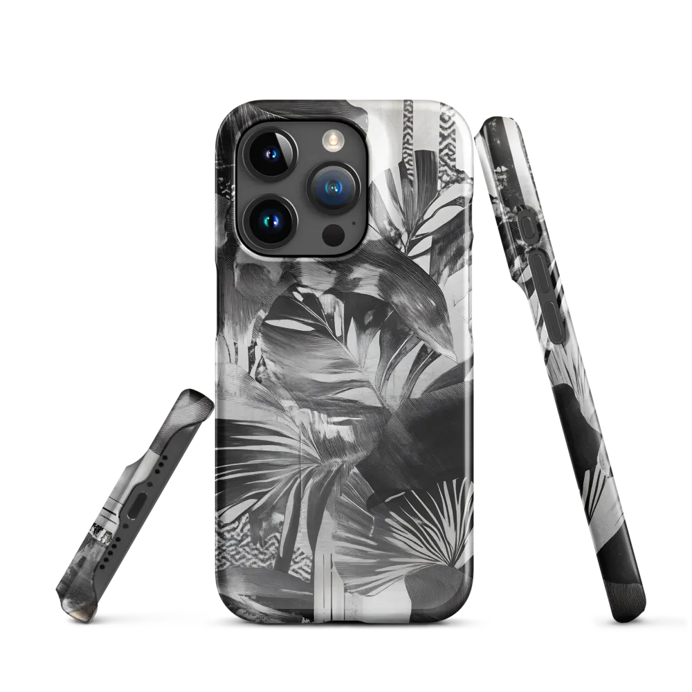 Monochrome Serenity in Tropical Foliage