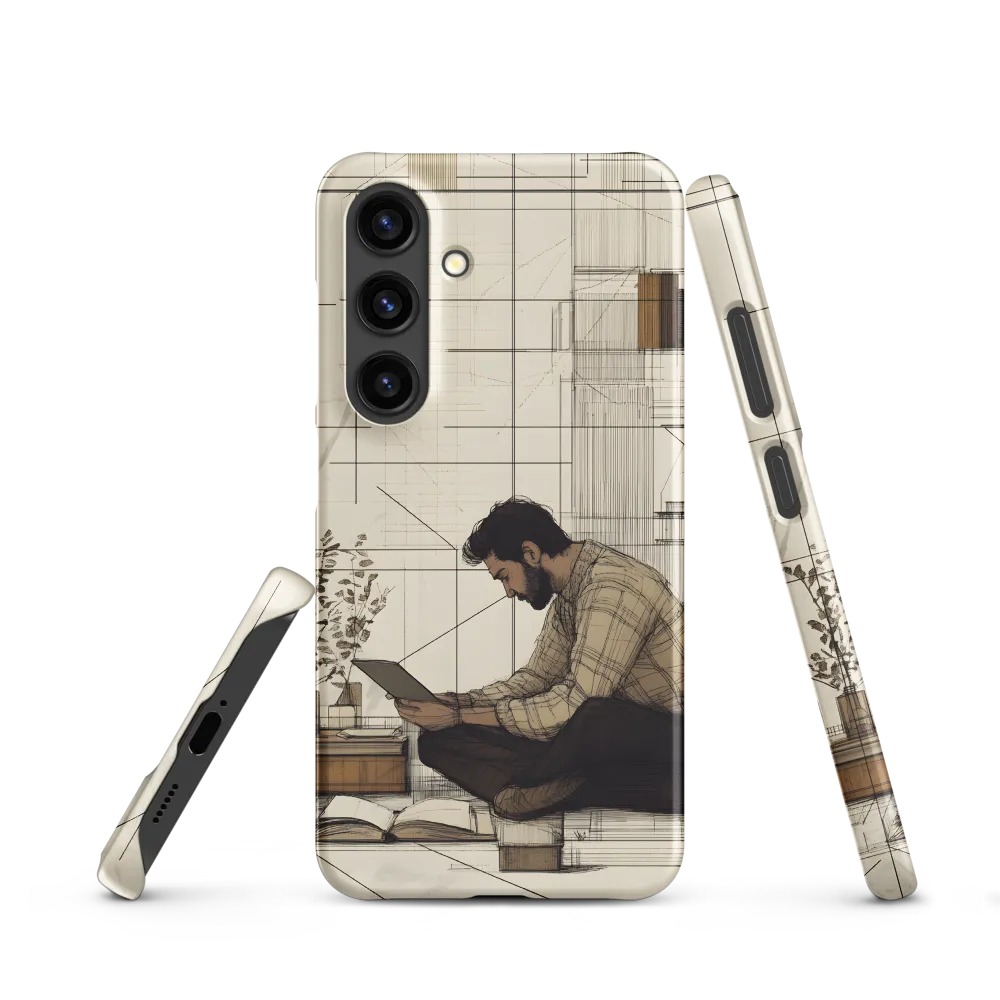 Quiet Reflections in Line | Phone Case |  S24 | Snap Case | Matte