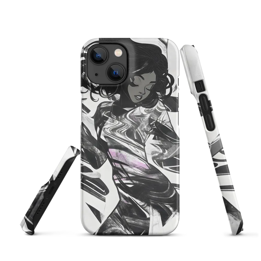 Fluid Grace: The Dance of Shadows | Phone Case |  14 | Snap Case | Matte
