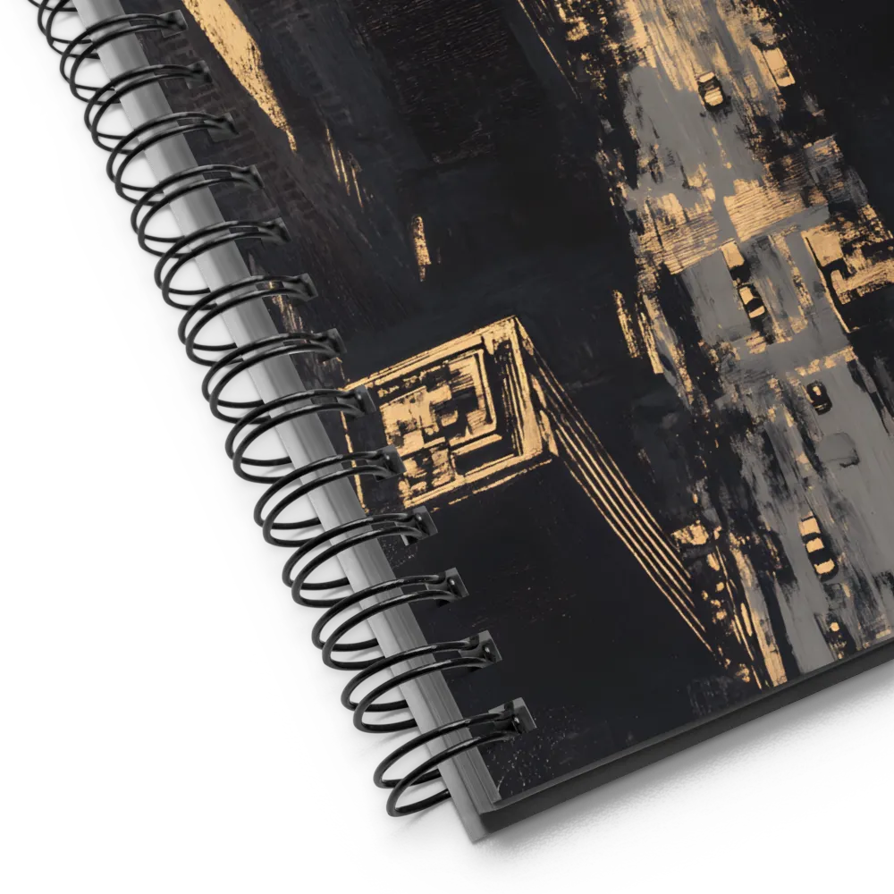 Golden Echoes of the Urban Landscape | Spiral Notebook