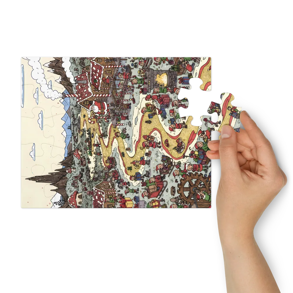 Gingerbread Village 
 Jigsaw Puzzle in Tin Box