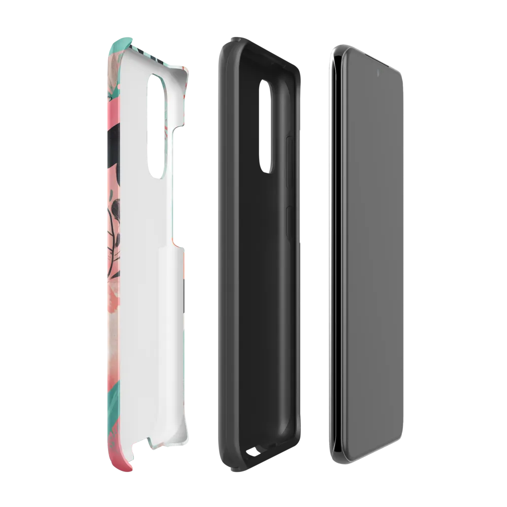 Whimsical Majesty: A Floral Lion | Phone Case |  S20 | Tough Case | Matte