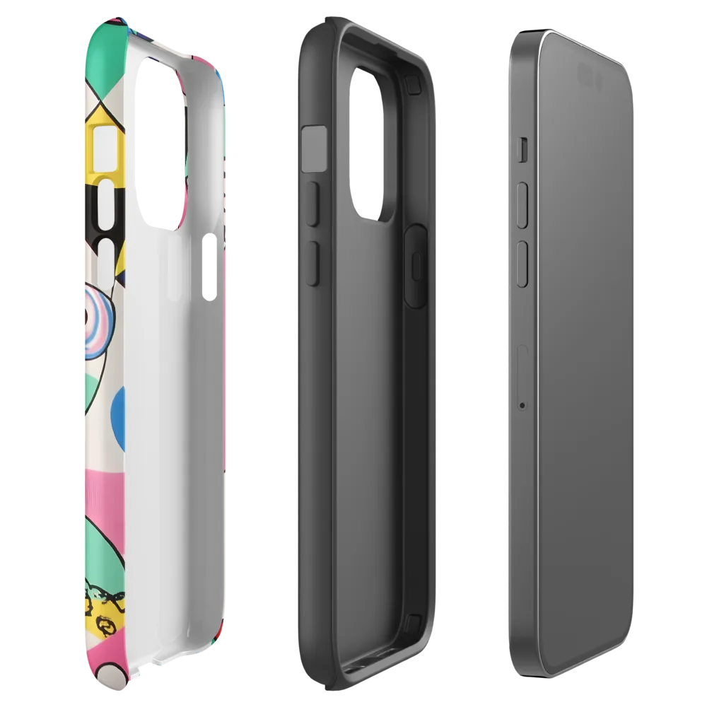 Dynamic Interplay of Shapes | Phone Case |  14 Pro Max | Tough Case | Matte