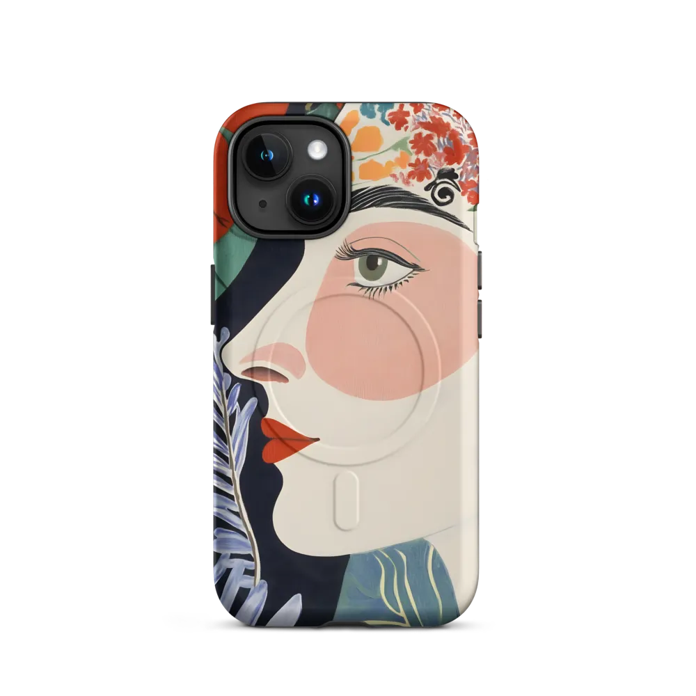 Floral Serenade: A Modern Portrait