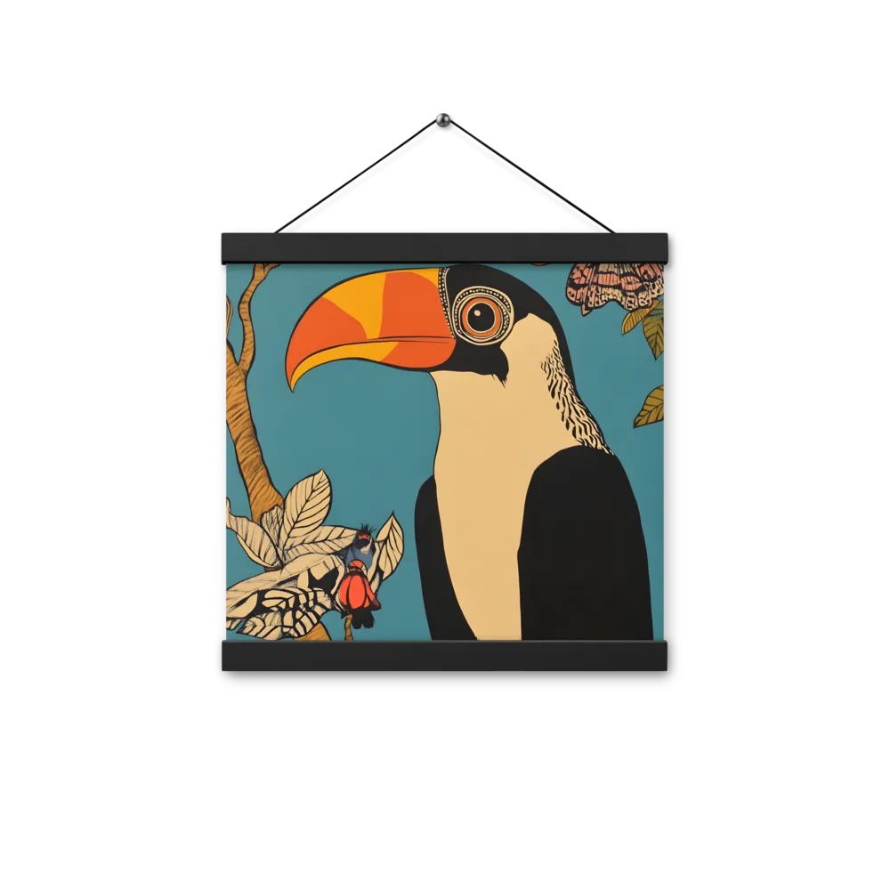 Tropical Majesty: The Toucan at Rest | Poster With Black Wood Hanger | 12″×12″