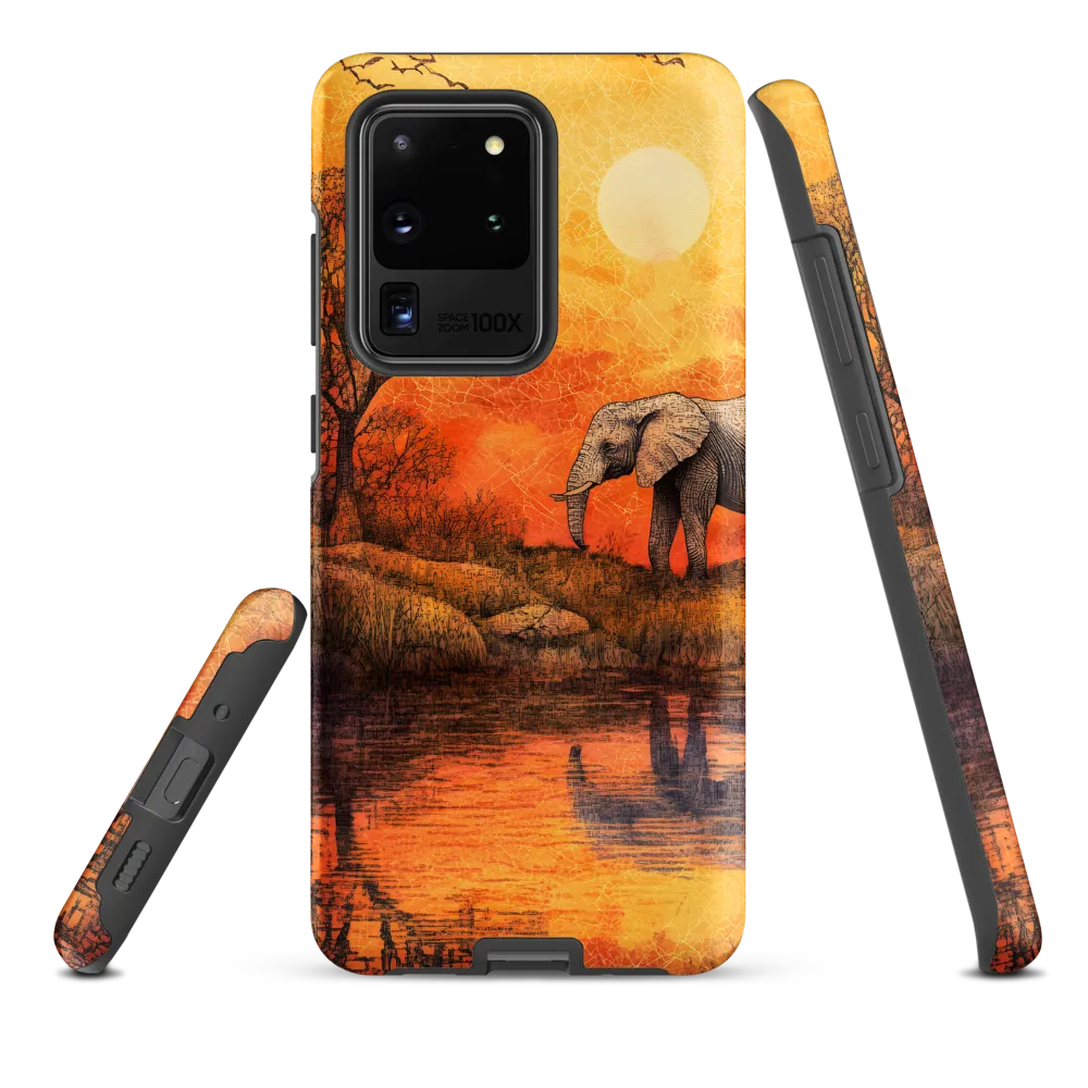 Elephant's Serenity at Dusk
