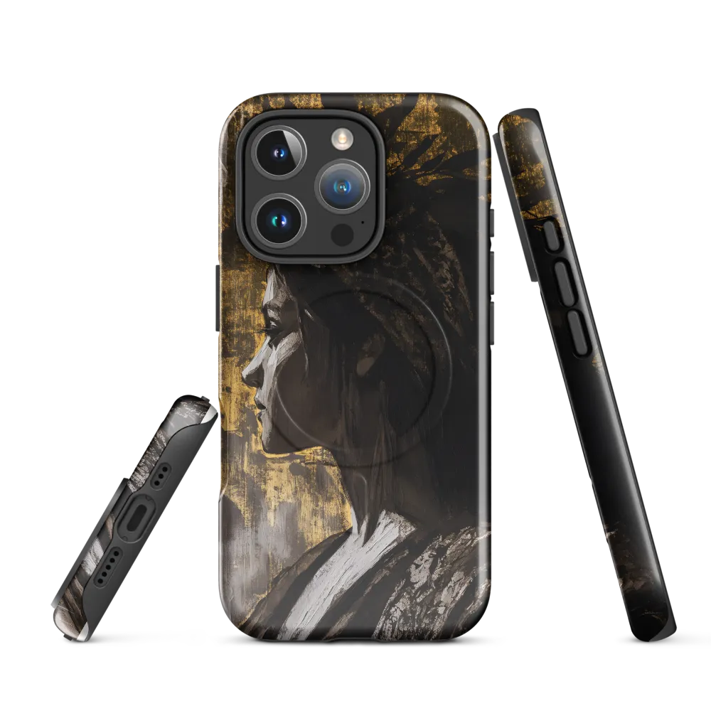 Golden Elegance: A Modern Profile Portrait